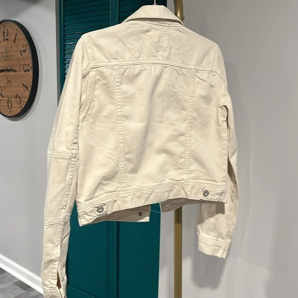 FREE PEOPLE NWT Rumors Denim Jacket / Ecru - XS - Picture 8 of 10